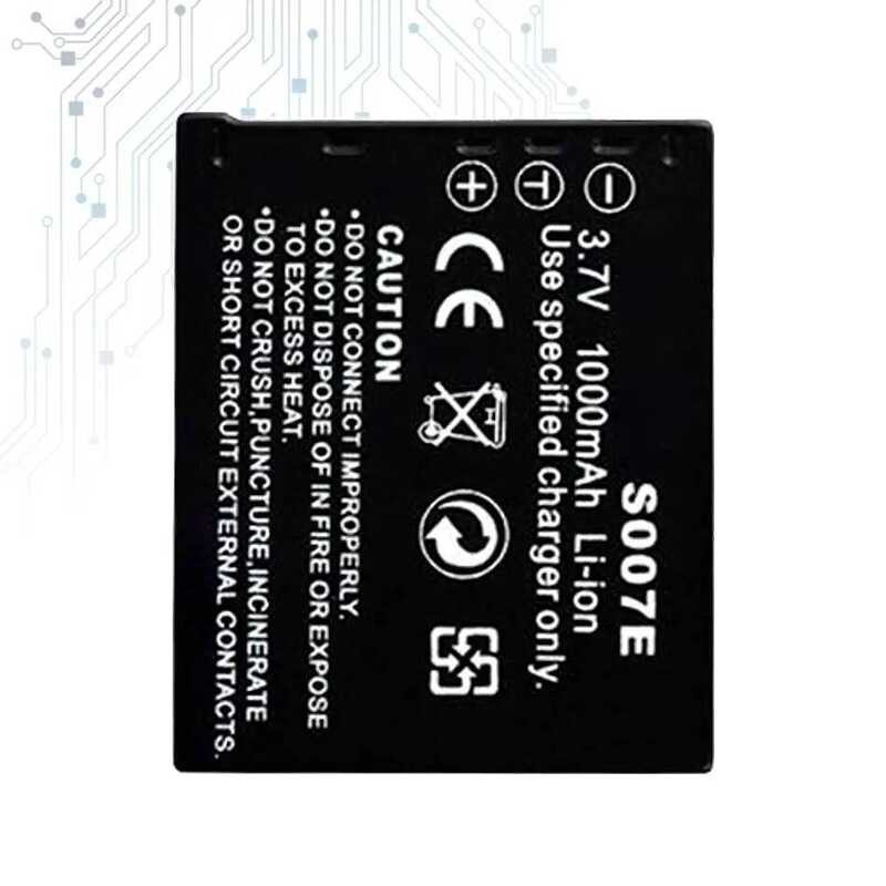 Battery For Panasonic DMC-TZ3 DMC-TZ5 DMC-TZ4 DH8211 2X CGA-S007A CGA-S007E 1000mAh