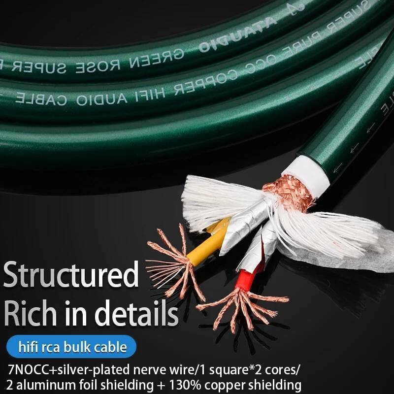 ATAUDIO HiFi Bulk Cable 7N OCC และ Silver ผสม RCA Bulk Cable สําหรับสายสัญญาณเสียง DIY