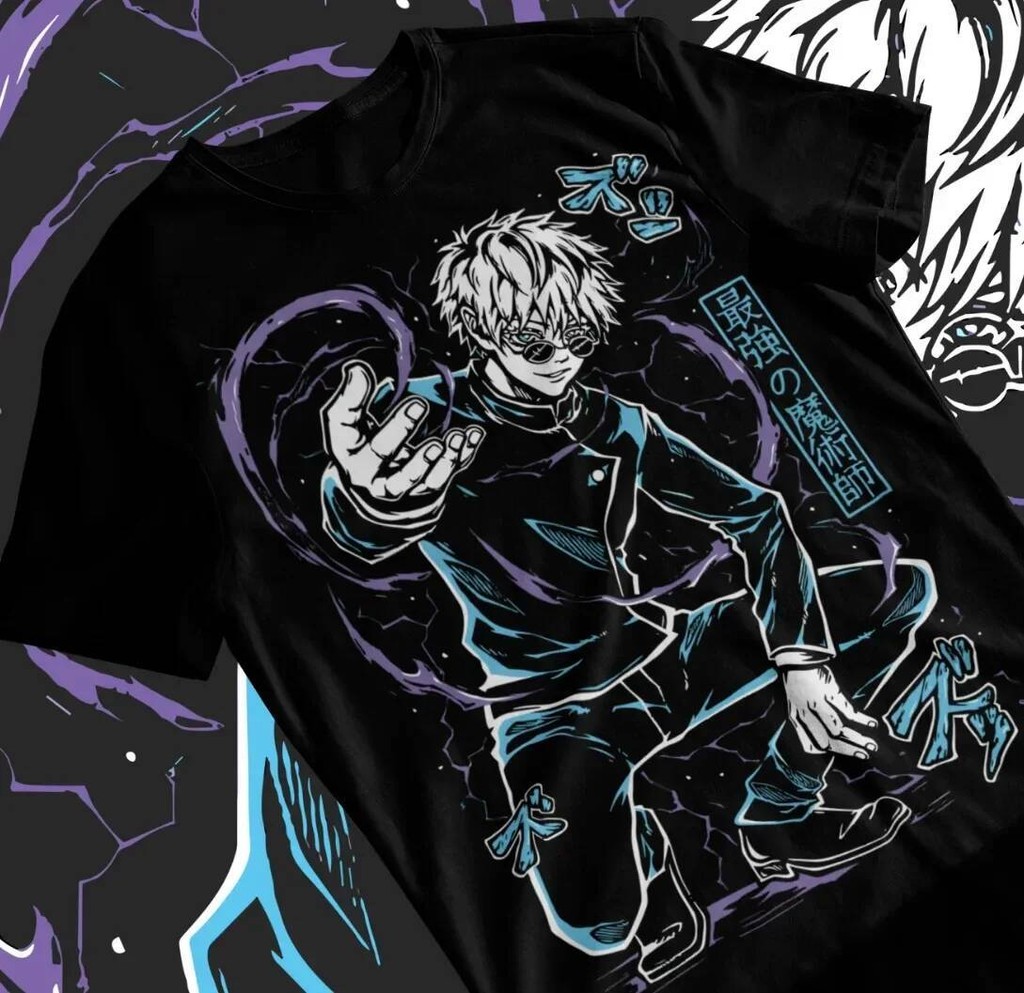 Jujutsu Kaisen Gojo Satoru เสื้อยืดสีดำแบบ_soft tee_anime manga