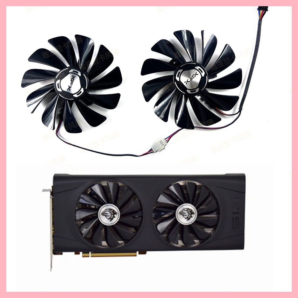 HIS Xishi RX5700 5700xt IceQ X2 กราฟิกการ์ดพัดลมสากลควบคุมอุณหภูมิปิดเสียง