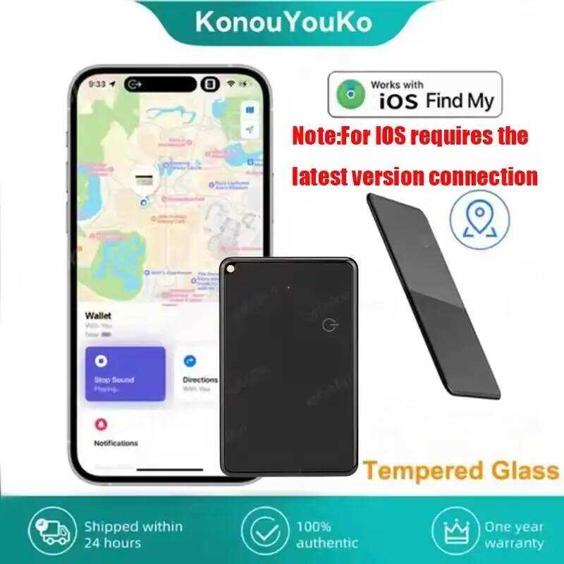 ไร้สายชาร์จการติดตามตําแหน่งการ์ดกระเป๋าสตางค์ Key Tracker Mini GPS Globle ตําแหน่ง Locator ทํางานพร