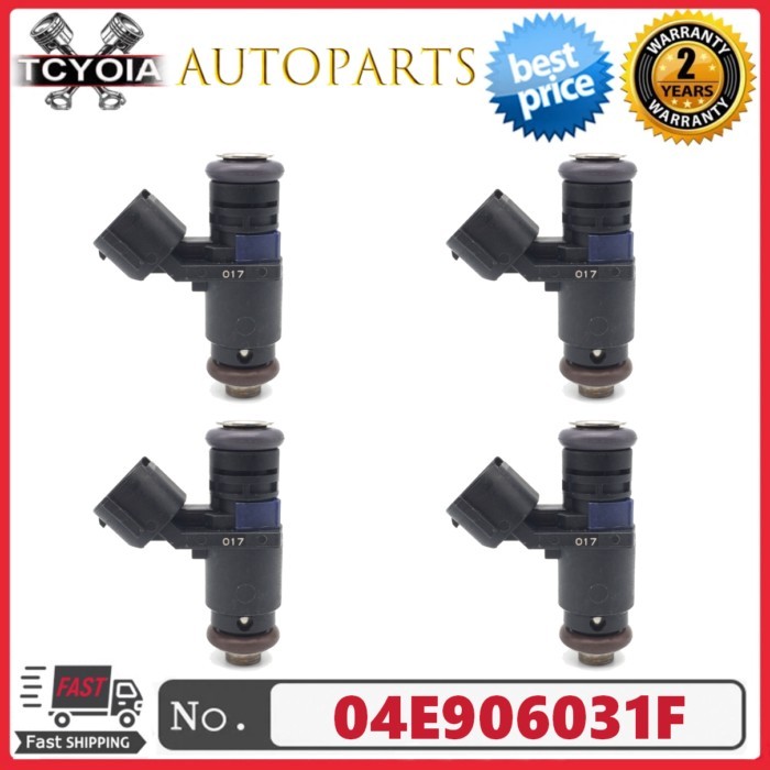 4pcs/lot Fuel Injector nozzle 04E906031F 04E 906 031 F For VW Caddy Polo Seat Ibiza Skoda Fabia 1.0