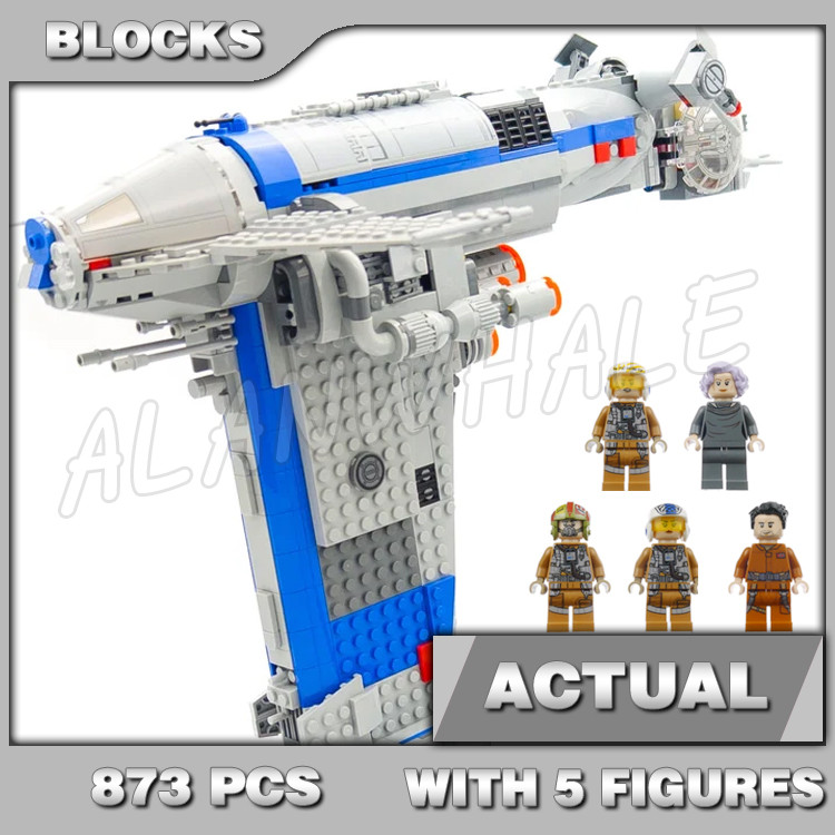 873pcs Star Wars Resistance Bomber Starship ปุ่มเปิดใช้งาน Release ฟังก์ชั่น 10914 Building Blocks ข