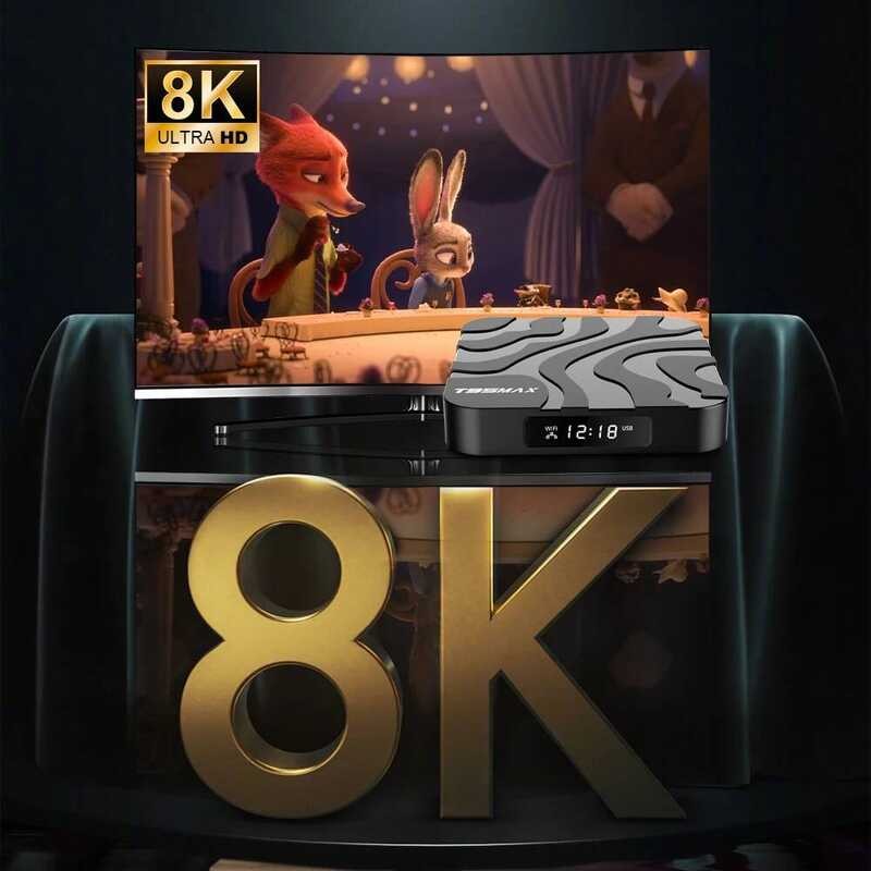 ▥ กล่องสมาร์ททีวี T95max Ultra 8K 4Gb Ram 64Gb 128Gb Rom Android 14 Allwinner H618 Dual Wifi Me