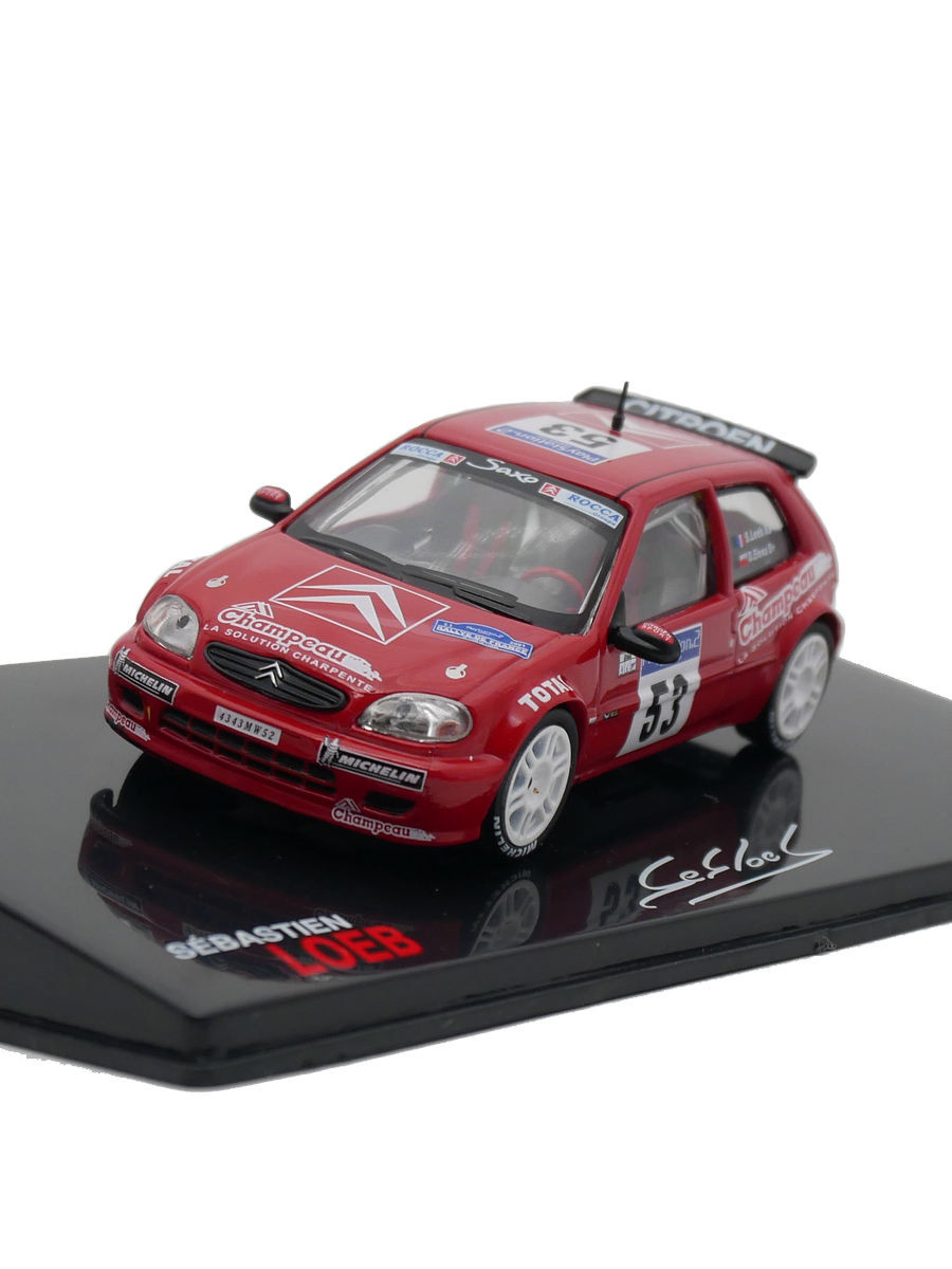 Ixo 1: 43 Citroen Saxo WRC 2001 Loeb Citroen Saxo WRC รถรุ่น Out of Print Model Out of Print Model O