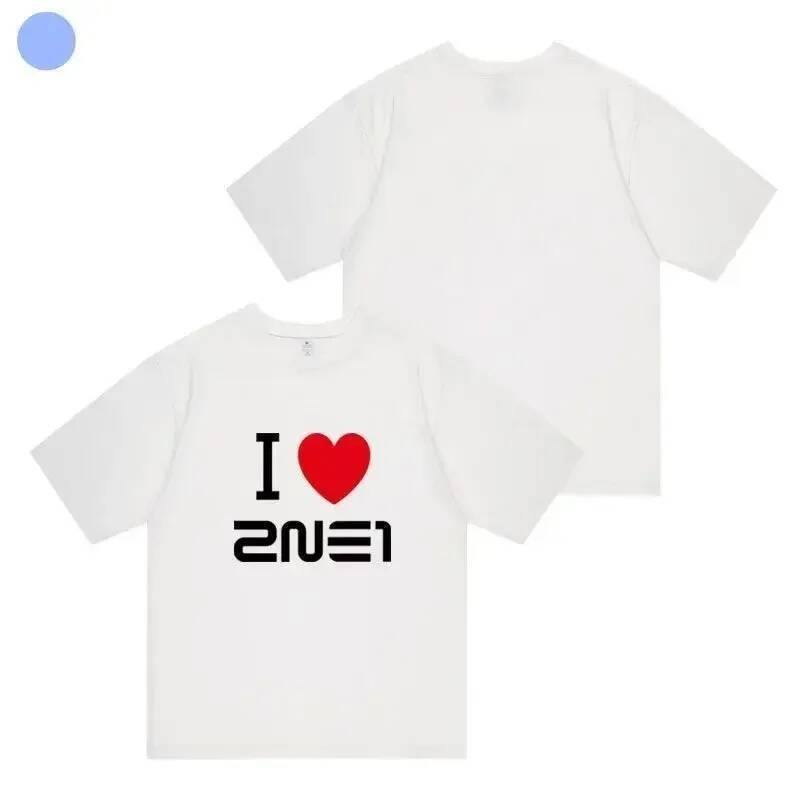 2ne1 คอนเสิร์ต WELCOME BACK around Park Sandola-chun Lee Chae-lin CL เสื้อยืดแขนสั้นเดียวกัน เสื้อยื