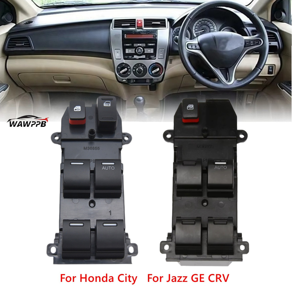 ด้วยแสง สวิทช์กระจกไฟฟ้า สวิทช์กระจกประตู สวิทซ์ยกกระจก Honda CRV CR-V G3 2007-2011 Jazz Fit GE 2008-2014 Mobilio 2014-2017 BRV BR-V Freed 2008-2016 Brio / Amaze 2011-2016 City 2008-2013 Stream Insight