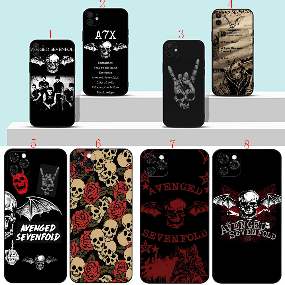 IPhone 12 13 Mini 12 Pro Max 13 14 Pro Max 14 Plus M6 Avenged Sevenfold68 เคสโทรศัพท์สีดําแบบนุ่ม