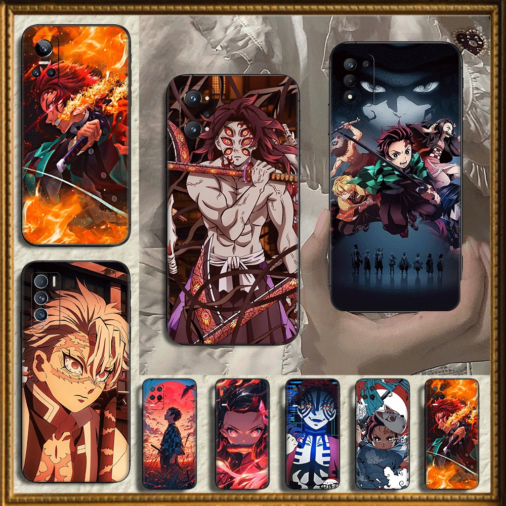การ์ตูน killer demon slayer สําหรับ Realme 3 5 6 7 8 Pro 5i 5s Q 6i 7i TPU เคสโทรศัพท์นุ่มฝาครอบป้อง