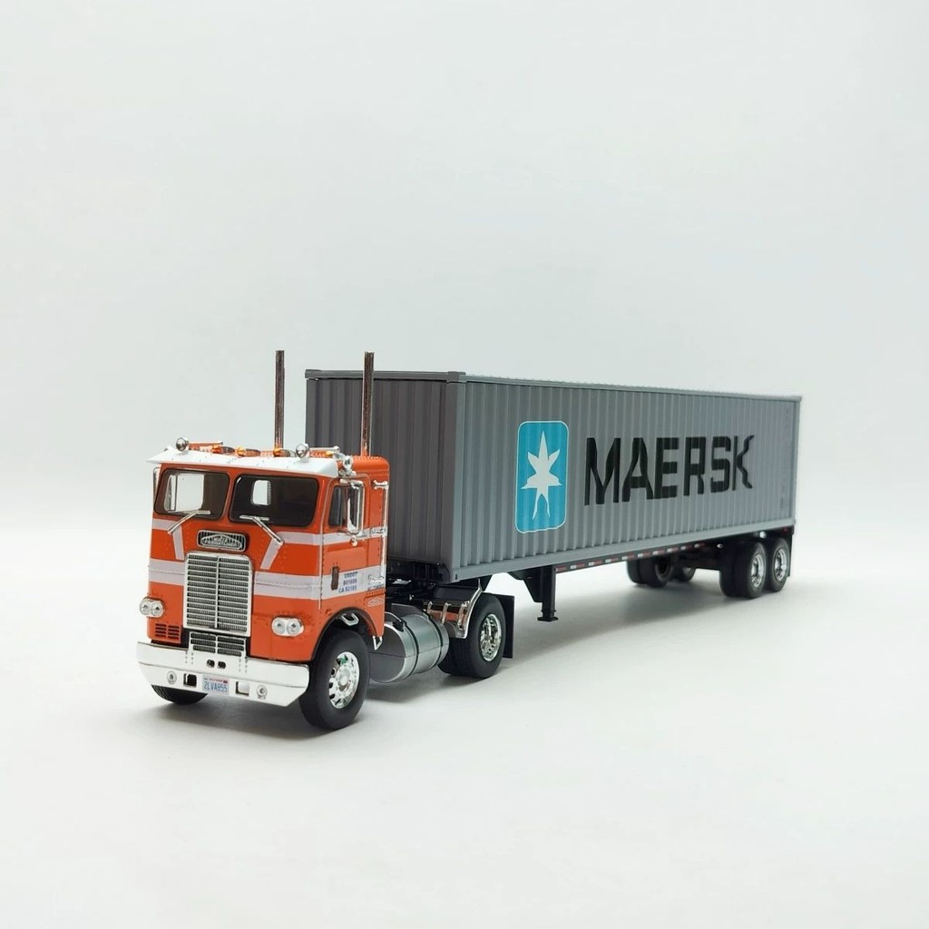 IXO 1/43 Freightliner Freightliner COE 1976 Maersk Trailer รุ่นโลหะผสม