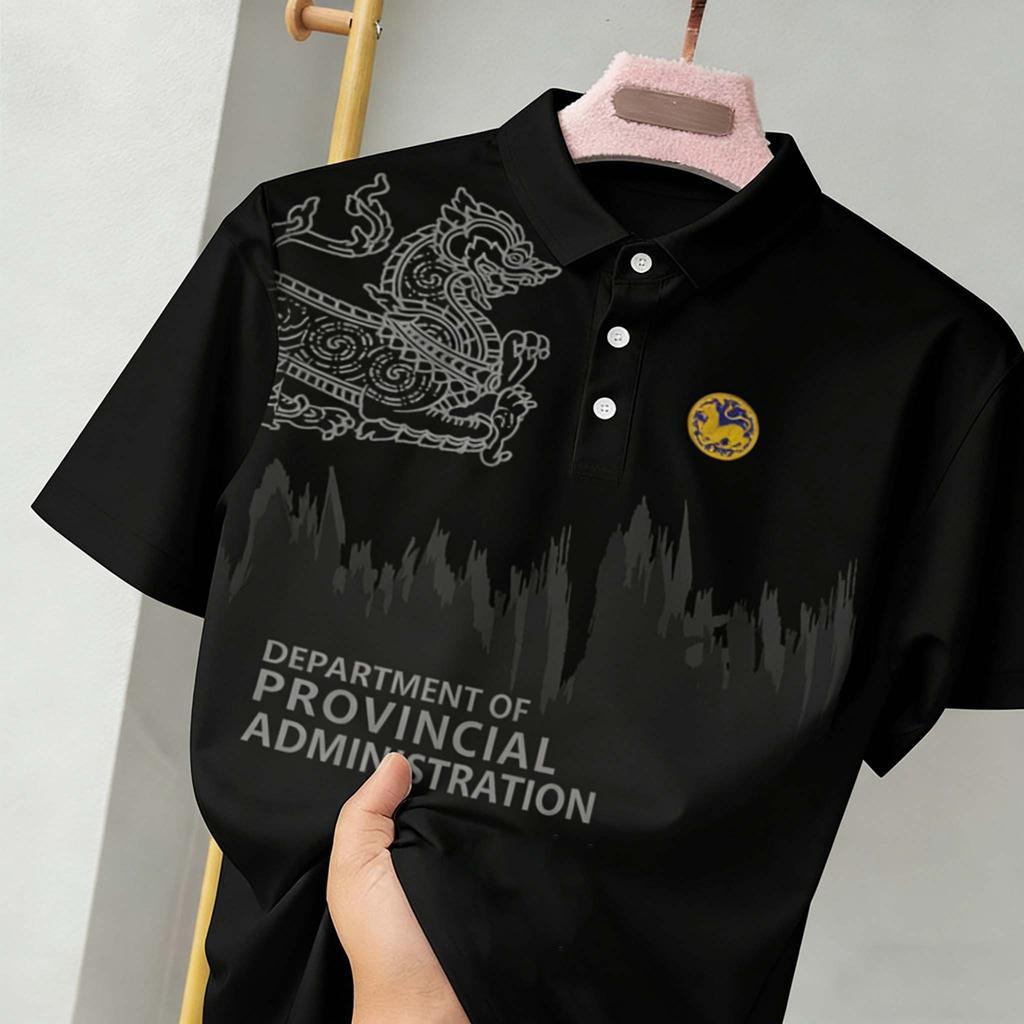 เสื้อโปโลมืออาชีพสีดําพิมพ์โลโก้อาสาสมัครสาธารณสุขประจําปร รูปที่ 4
