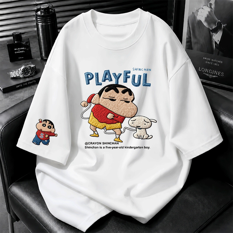 [COD] เสื้อยืดโอเวอร์ไซส์ เสื้อยืดแฟชั่น COOL ลายการ์ตูน สีขาว-ดำ เสื้อยืดเกาหลี FASHION เสื้อยืดผู้ชาย CASUAL เสื้อยืด