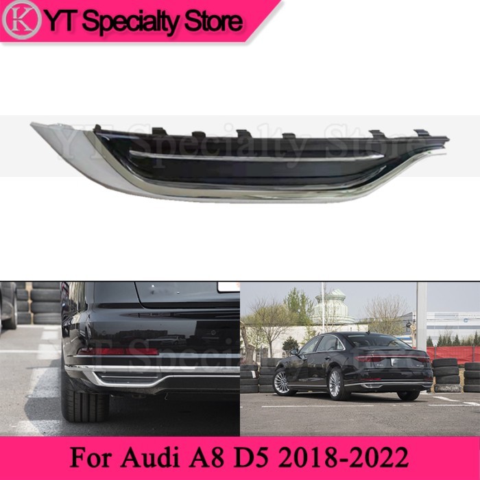 Kamshing Rear Exhaust Muffler Tail Throat Pipe Cover Trim For Audi A8 D5 2018-2022 4N0807649 4N0807