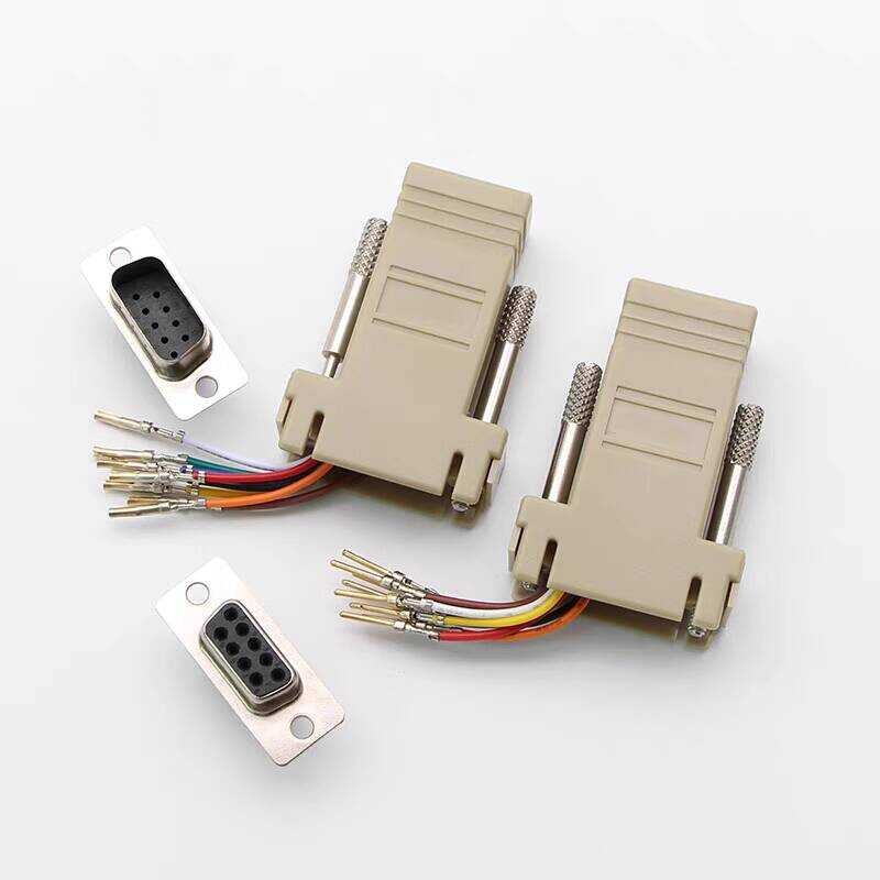 RJ45 ถึง Serial Port Mesh Head ถึง RS232 พอร์ตตาข่ายถึง DB9 Serial Port to Net Port Adapter สายเคเบิ