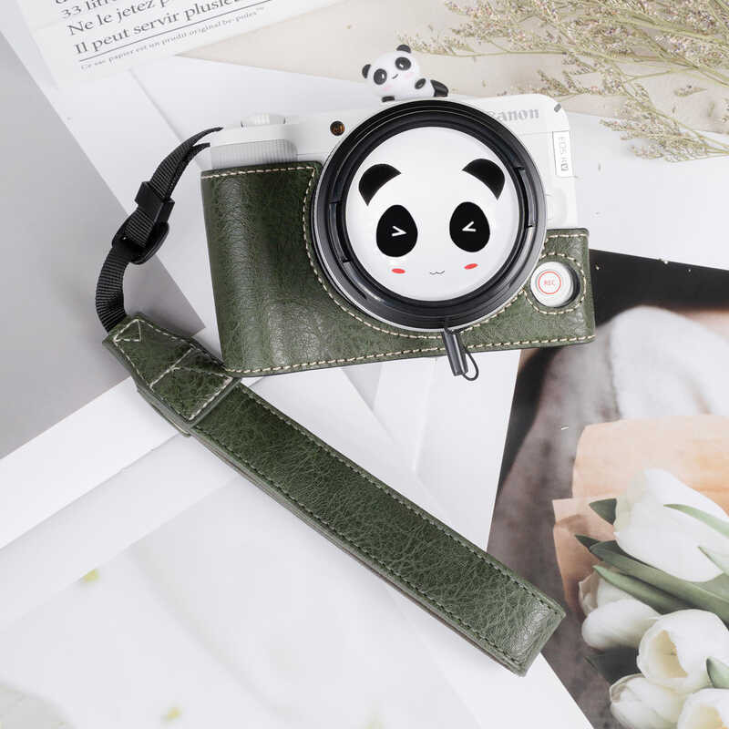 Canon r50v เคสป้องกัน v1 กระเป๋ากล้อง r10r62r7 เคสป้องกัน r100r50r8rpr52 เคสหนังอุปกรณ์เสริม chens