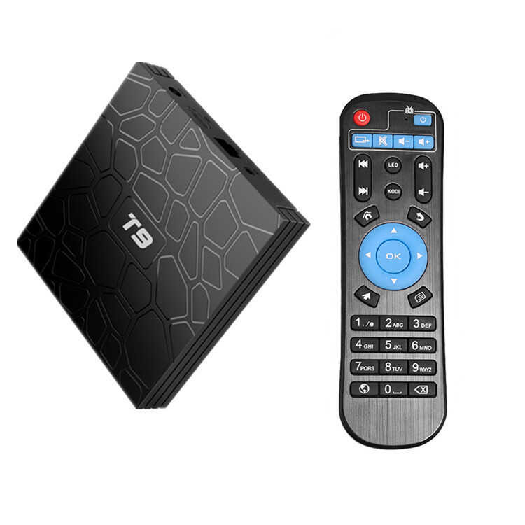 T9 ชุดกล่องด้านบน RK3318 4G/64G Android 9.0 usb3.0 4k HD Player Dual Band Bluetooth