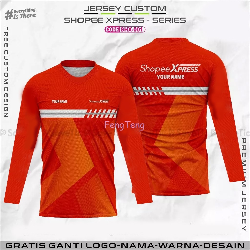 JERSEY PREMIUM SPX EXPRESS / การพิมพ์เต็ม / BAJU DRIVER KURIR PACKAGE / SHOPEE