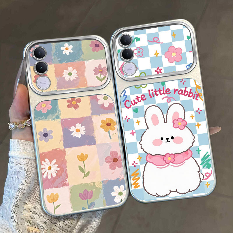 เคสสําหรับ VIVO V70 FE 5G ซิลิโคน high-end frosted เคสโทรศัพท์หน้าต่างขนาดใหญ่ความงามแบบเต็มหน้าจอรูปแบบน่ารักออกแบบใหม่