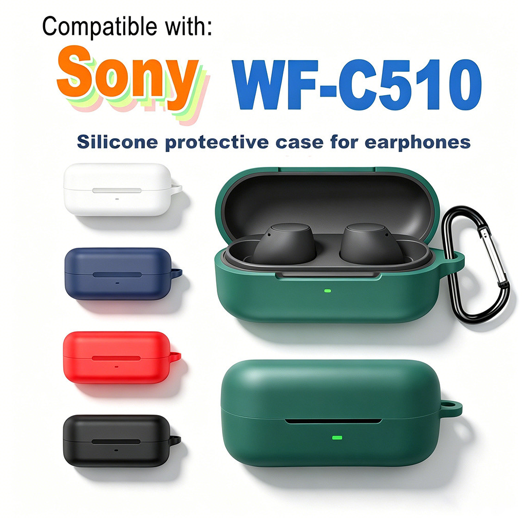 เคสสําหรับ Sony WF-C510 ซิลิโคนกันกระแทก Anti-Scratch หูฟังสําหรับ Sony WF-C510
