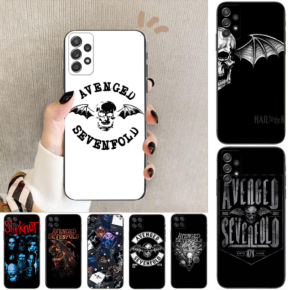 Samsung A22 A55 A56 J4 J6 J8 2018 J4 J5 J6 J7 Prime Plus Core X7 Avenged Sevenfold88 เคสโทรศัพท์สีดํ