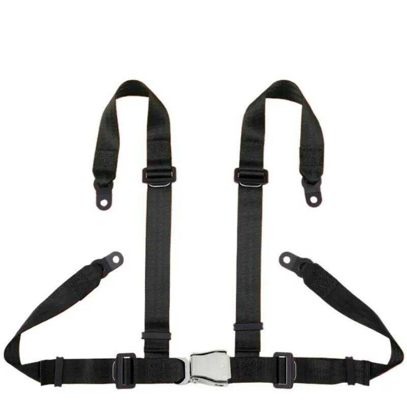 C News Car 4 Point Safety Harness Set With Ultra Comfort Heavy Duty Shoulder Pads Safety Harness Se