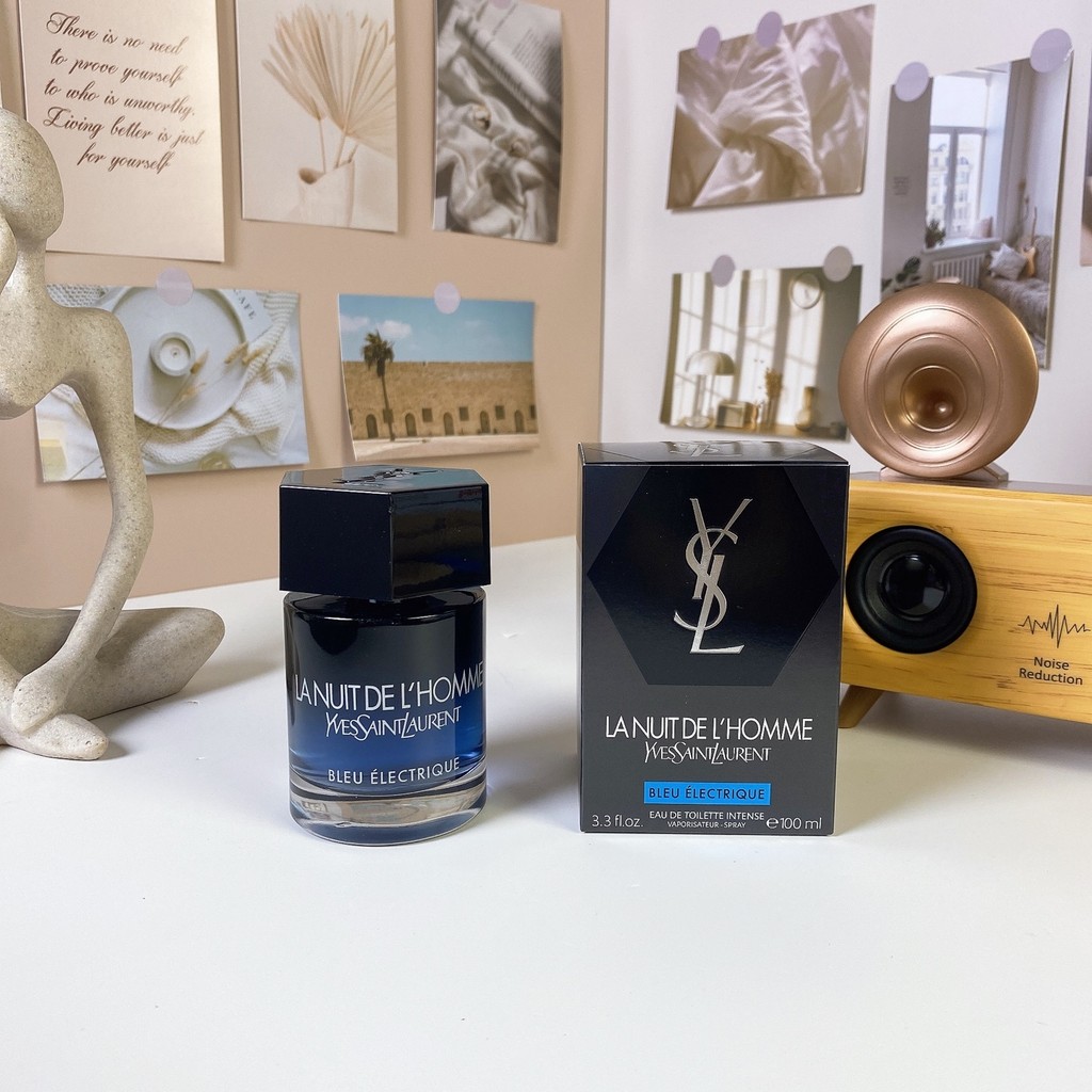 2025 แฟชั่นมาใหม่ 55 Saint Laurent Dark Night Mens Blue Power 100ml Yves Saint T La Nuit De Lhomme B