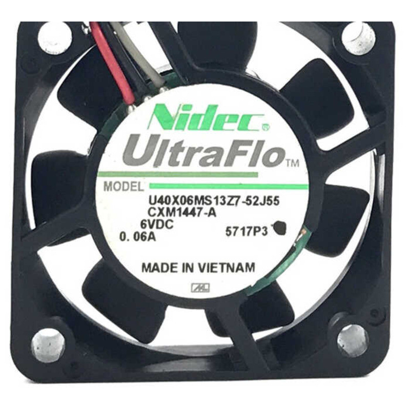 NIDEC U40X06MS13Z7-52J55 5V 0.06 A 4CM 4010 Silent Cooling พัดลมขนาดเล็ก