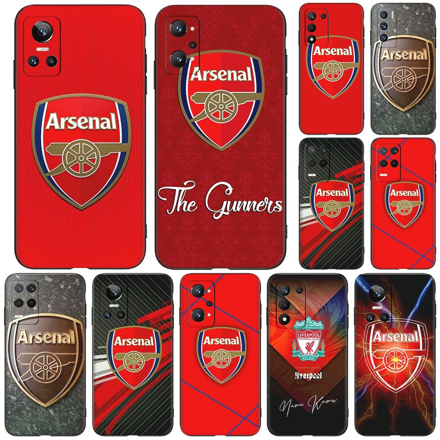 Arsenal FC สําหรับ Realme C3 C11 C12 C15 C17 TPU Spot เคสอ่อนพลาสติกสีดํา