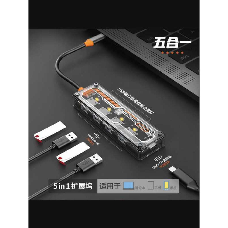 Enterprise 5 in 1USB/type-c Extender มัลติฟังก์ชั่น Hub ของที่ระลึกกิจกรรมธุรกิจ