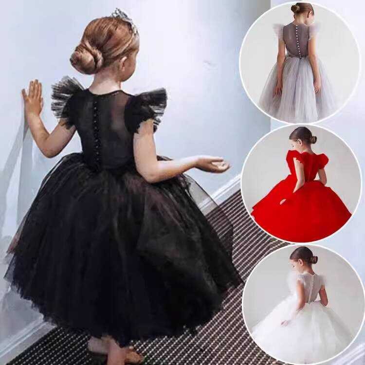 ชุดเจ้าหญิง.Adam's Family Wednesday Theme สำหรับเด็ก พร้อมชุดการแสดง