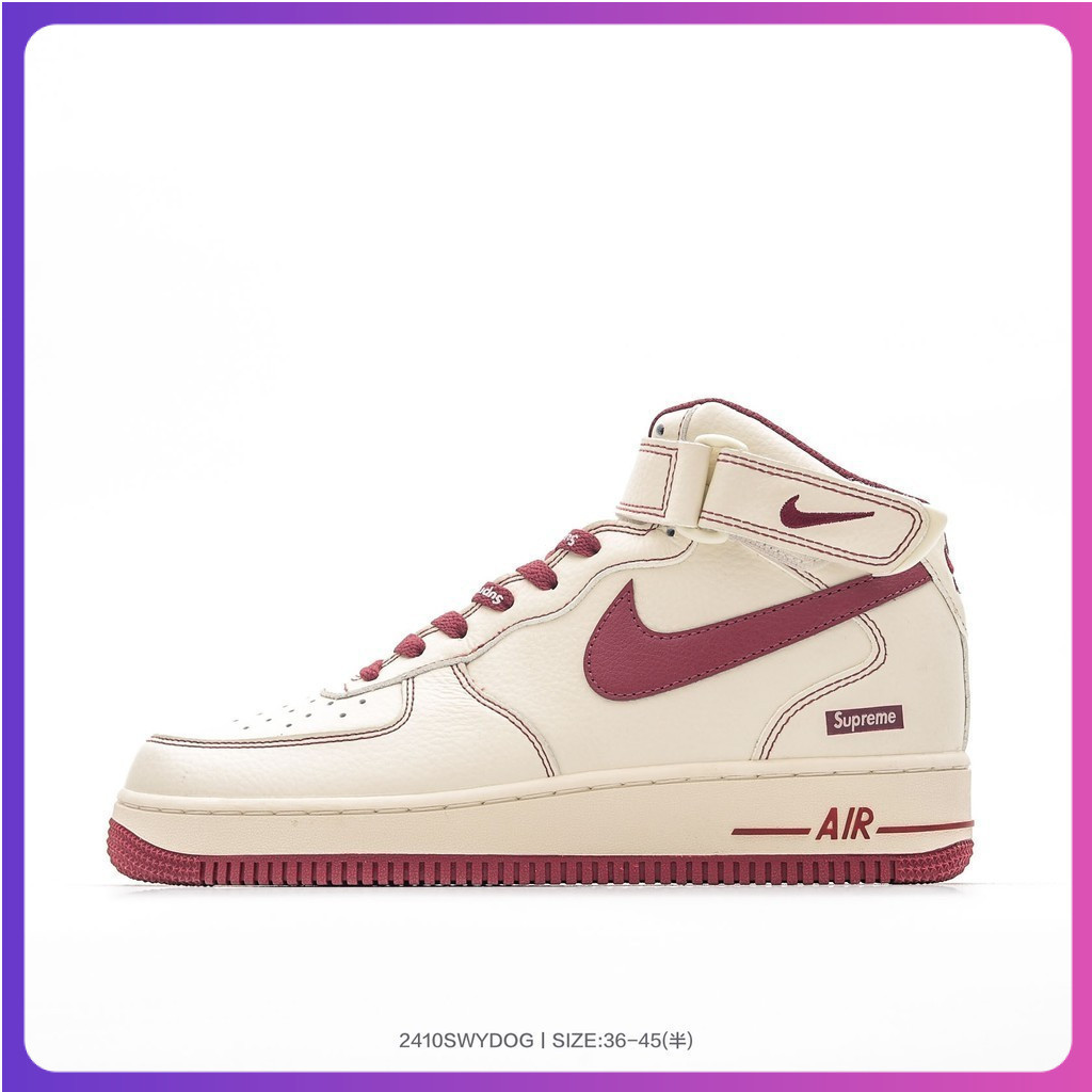 [การประกันคุณภาพ] 2025 N & K Style Air 1 Mid-Top Air Force One Mid-Top High-Top All-Match รองเท้าผ้า