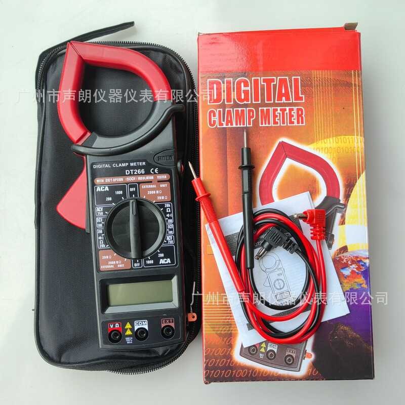 DT266 Digital Clamp Multimeter AC 10A Digital Display Clamp Meter Multimeter