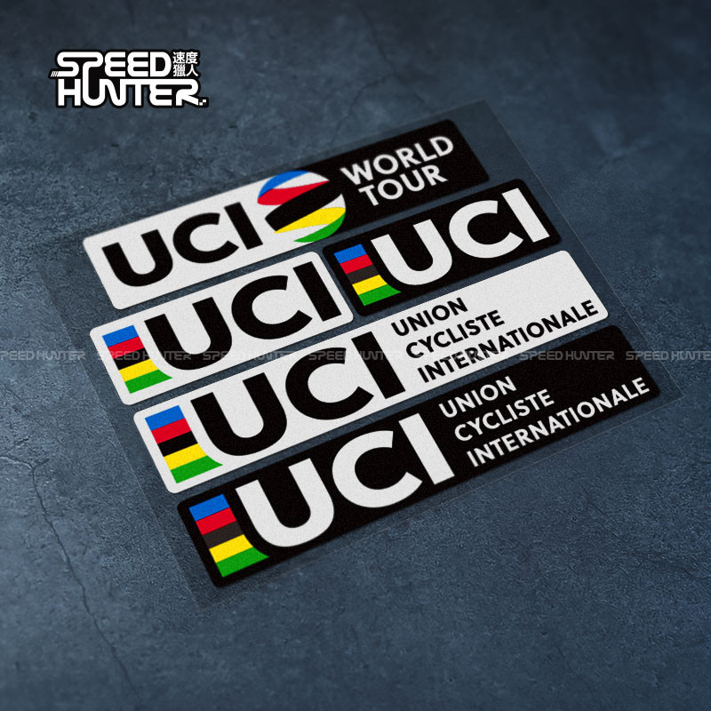 ** UCI International Bicycle League Warning Sticker Road Bike Mountain Bike Frame Body Beam Decorati