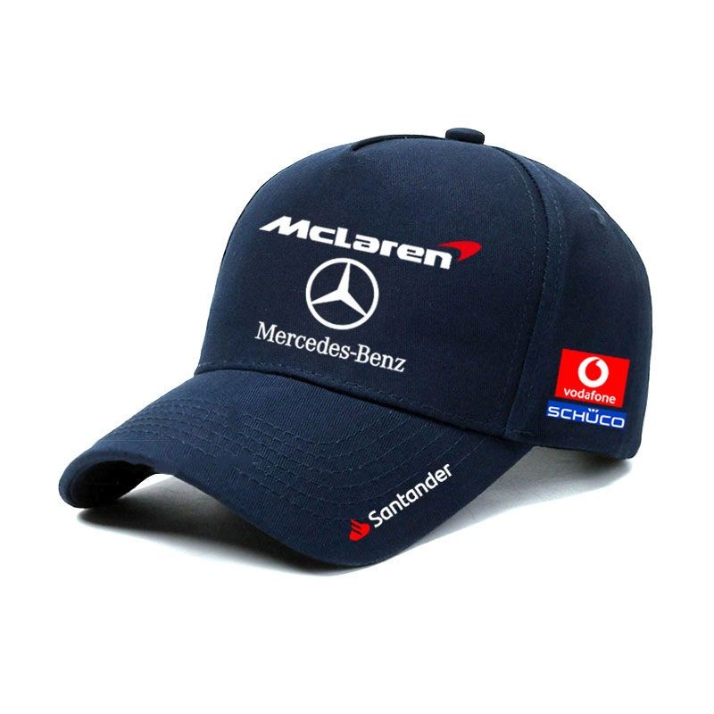 McLaren Mercedes-Benz ทีม F1 หมวกเบสบอล Mercede 4S Store หมวกทํางานการแข่งขันพัดลมรถบังแดดกลางแจ้งหม