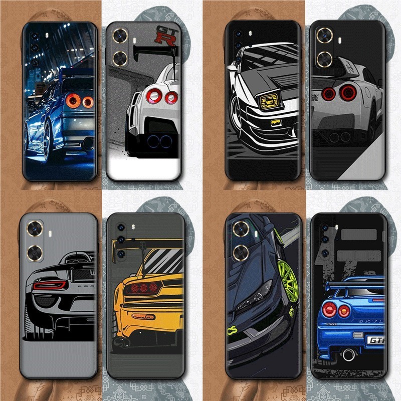 Huawei Y9A Y5 Y6s Y6 Pro Y7 Y9 Prime TPU ความเข้ากันได้นิ่มซิลิโคนโทรศัพท์ฝาครอบป้องกัน gtr r34 skyl