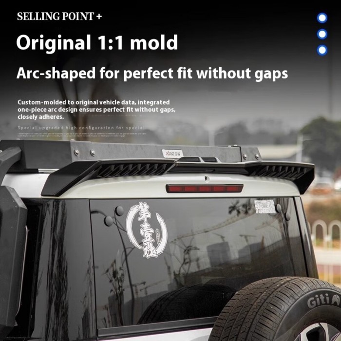 For BAIC BJ40 BJ40C BJ40e Plus 2024-2026 Accessories: Sports Tail Wing