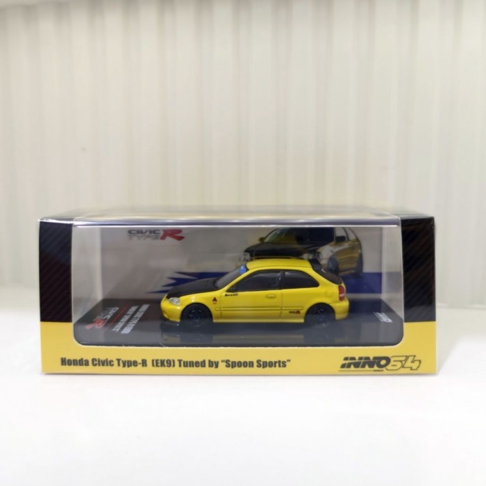 INNO 1: 64 RV รถสปอร์ตรุ่น Civic 6th Generation EK9 ยี่ห้อใหม่พร้อมสต็อก Honda Civic โมเดลรถโลหะผสม