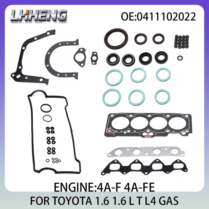 Engine Full Overhaul Gasket Kit Rebuild Set For TOYOTA AVENSIS COROLLA SPRINTER 1.6L 1.6 L T L4 GAS