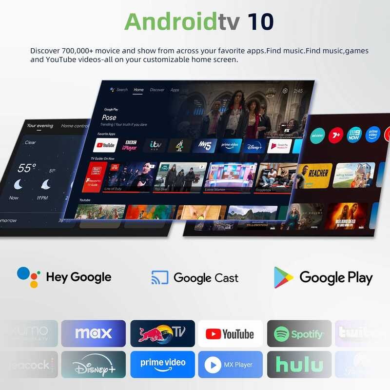 ▥ MECOOL Android TV Box Km9 Pro พร้อม ได้รับการรับรอง Google Voice Control วิดีโอ 4K 2 + 16G 2.