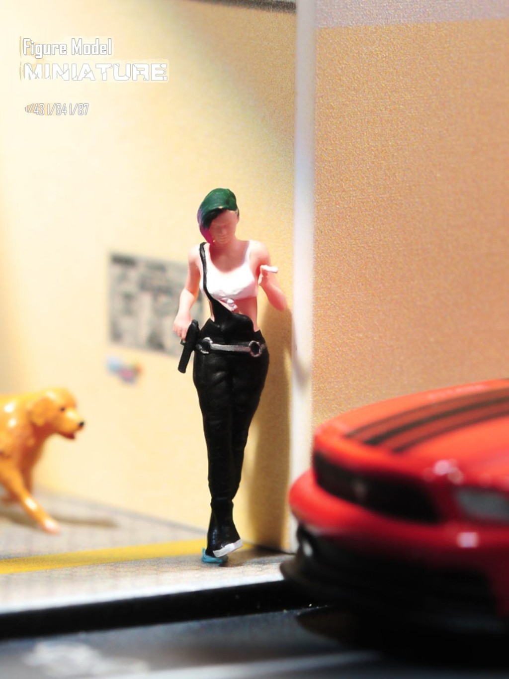 คลังสินค้าพร้อม 1/87 1/64 1/43 Cyberpunk 2077 Judy Coating Miniature Model Figure Scene Doll Limited