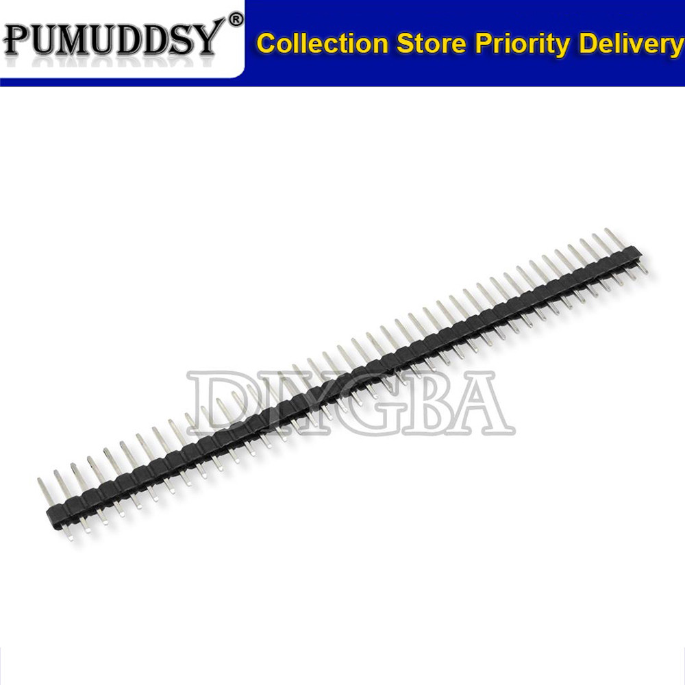 20pcs 40 Pin 1x40 เดี่ยวแถวชาย Breakable Pin Header Connector Strip 2.54 มม.