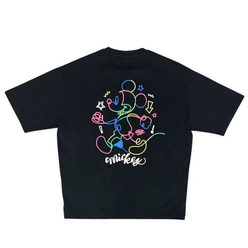 ใหม่ ((รูปแบบใหม่พร้อมสต็อก) 2nd ARCHIVE การ์ตูนมิกกี้พิมพ์หลวมแขนสั้นผ้าฝ้ายแท้ผู้ชายผู้หญิงเสื้อย