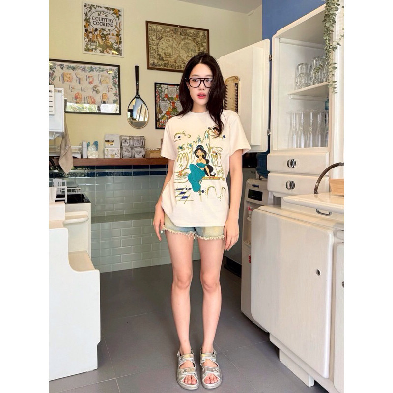 COD(จัดส่งตลอด 24 ชั่วโมง）OOOK Official   Disney Jasmine T-shirt