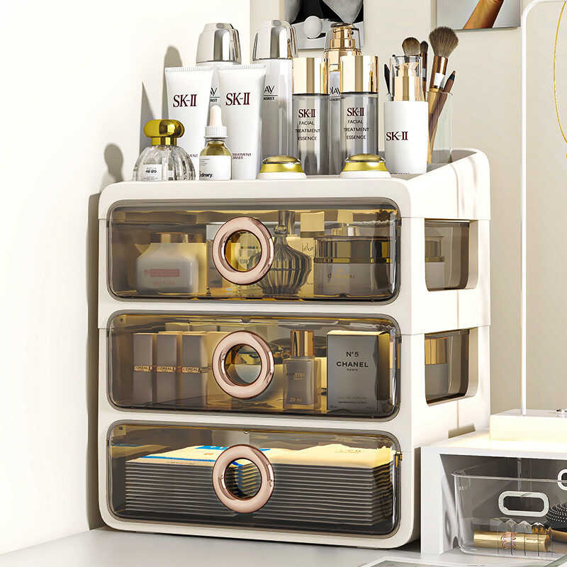 Box, Cosmetics Transparent Drawer, Desop Storage Shelf, Household Dresser, Makeup Case, Skin Care