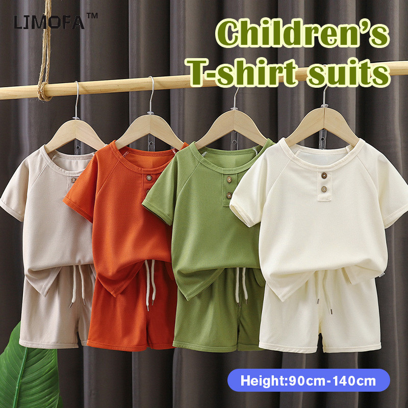 [Local Shipping] ชุดยีนส์สำหรับเด็ก 3-10 ปี สบายๆ ระบายอากาศได้ดี กางเกงขาสั้น