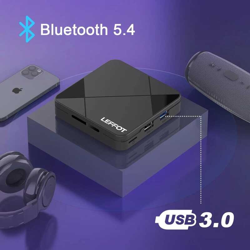 ▥ Android 14.0 LEFFOT กลสมาร์ททีวีquad Core Rk3518 4Kพร้อมwifi6 3D Netflix Google Assistant You