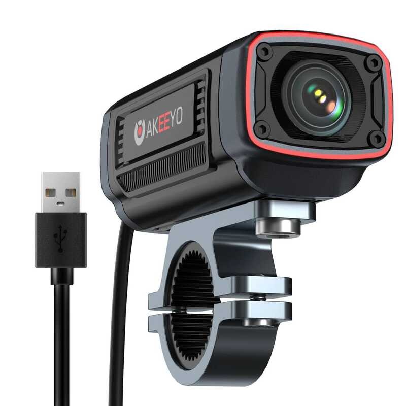 AKY-710S รถจักรยานยนต์ Dash Cam 4K28fps, 2K 55fps, มุมกว้าง 142°, IP66, 5MP, Loop & Emergency Record