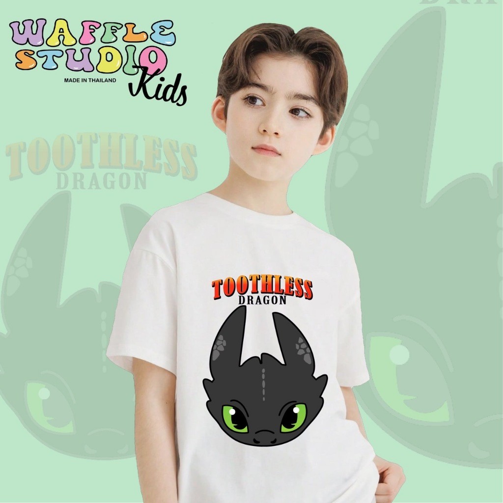 [ ส่งฟรี  ] KD1777 เสื้อเด็ก เสื้อยืดเด็ก เสื้อยืด ผ้า Cotton 100% WAFFLE STUDIO