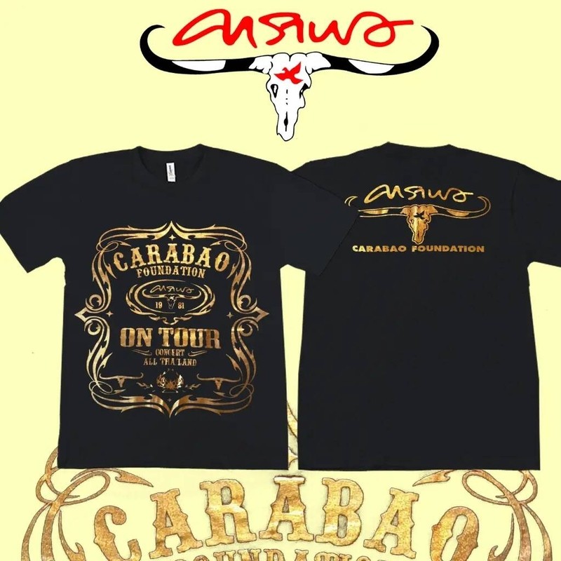 เสื้อยืดชายหญิง มูลนิธิคาราบาวทัวร์คอนเสิร์ต ไม่จำกัดเพศ ราคาถูก ฝ้าย 100% ขนาด S-5XL Man Clothing