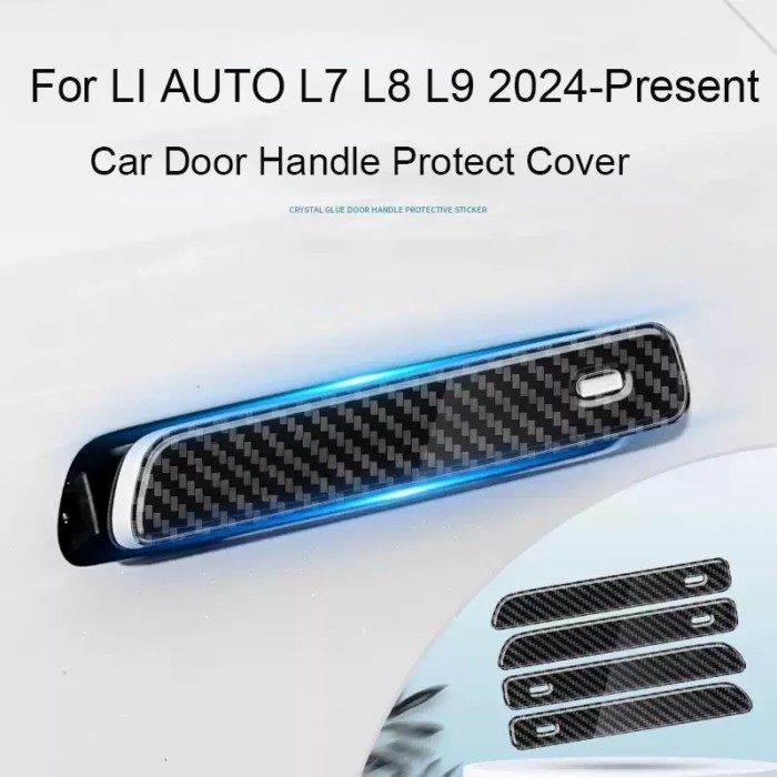 4 PCS Car Drip Glue Door Handle Cover Anti Scratch For LI Auto L7 L8 L9 2024-Present Auto Exterior